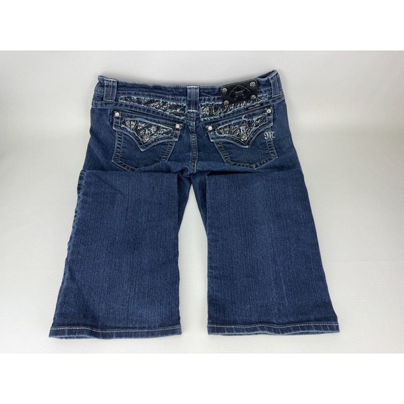 Miss Me Women's 29 Easy Boot Dark Wash Blue Denim Jeans Rhinestone JE5639E2L - Picture 9 of 11